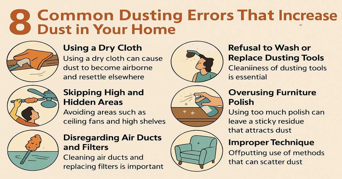 8 Common Dusting Errors That Increase Dust in Your Home