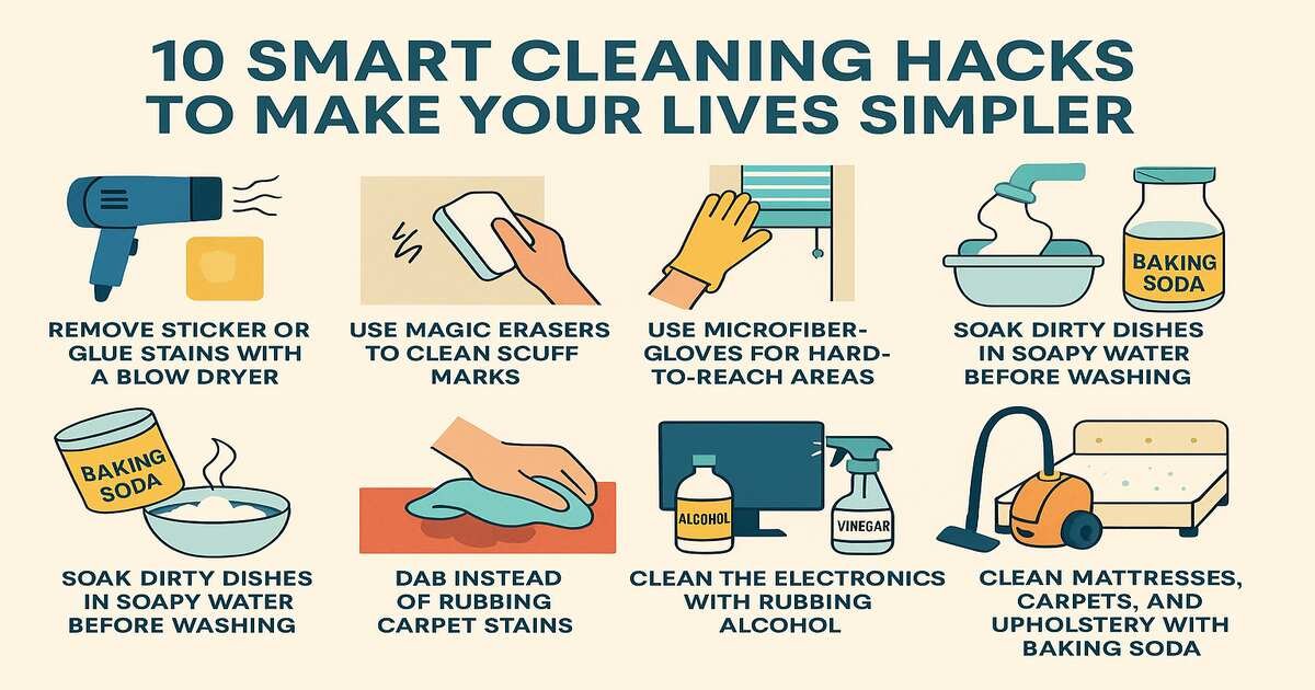 10 Smart Cleaning Hacks To Make Your Lives Simpler