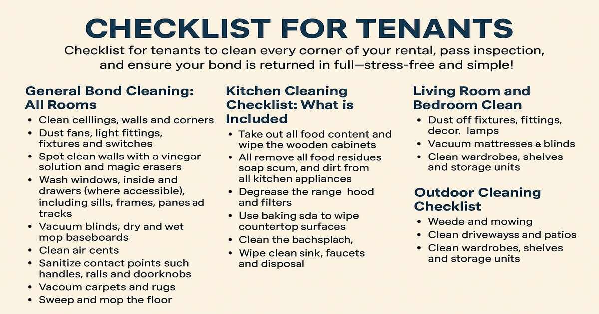 A Complete Checklist For Tenants