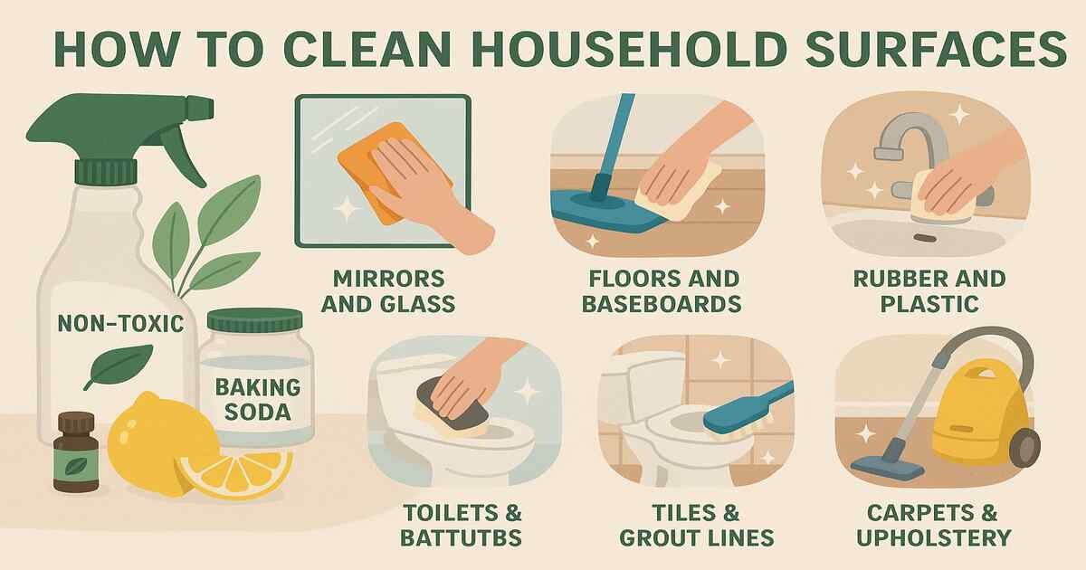 How to Clean Household Surfaces with Non-Toxic Products?