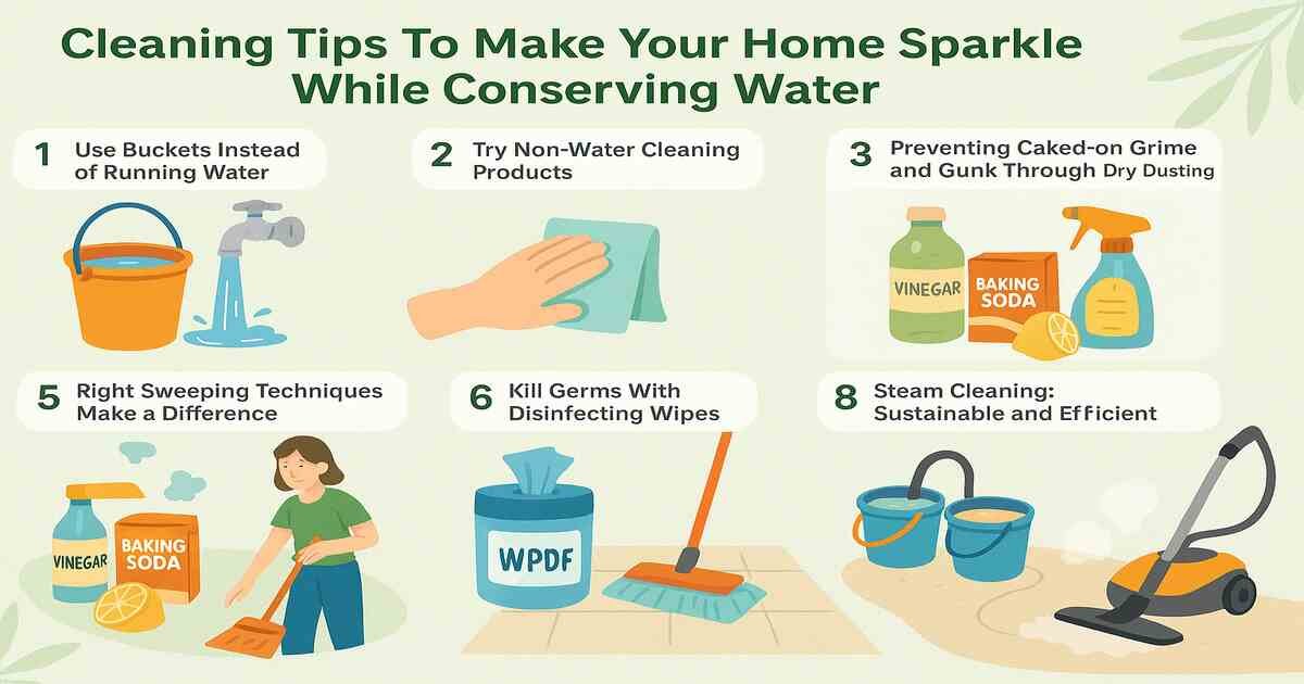 Cleaning Tips To Make Your Home Sparkle While Conserving Water
