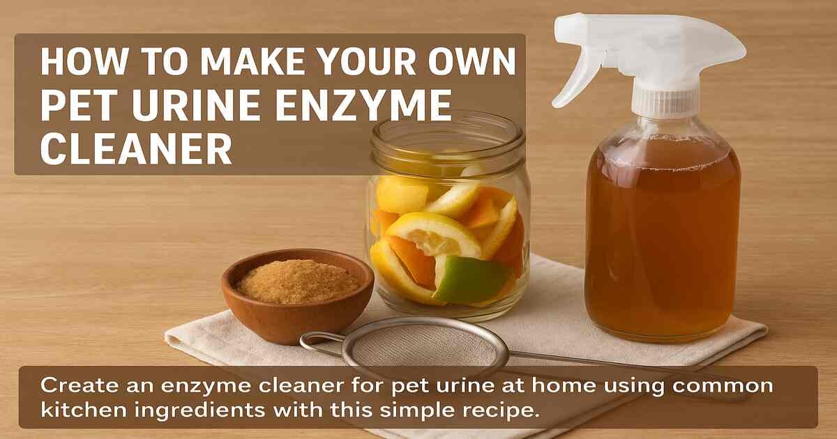 How to Make Your Own Pet Urine Enzyme Cleaner