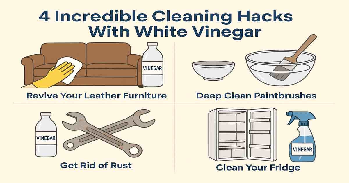 4 Incredible Cleaning Hacks With White Vinegar