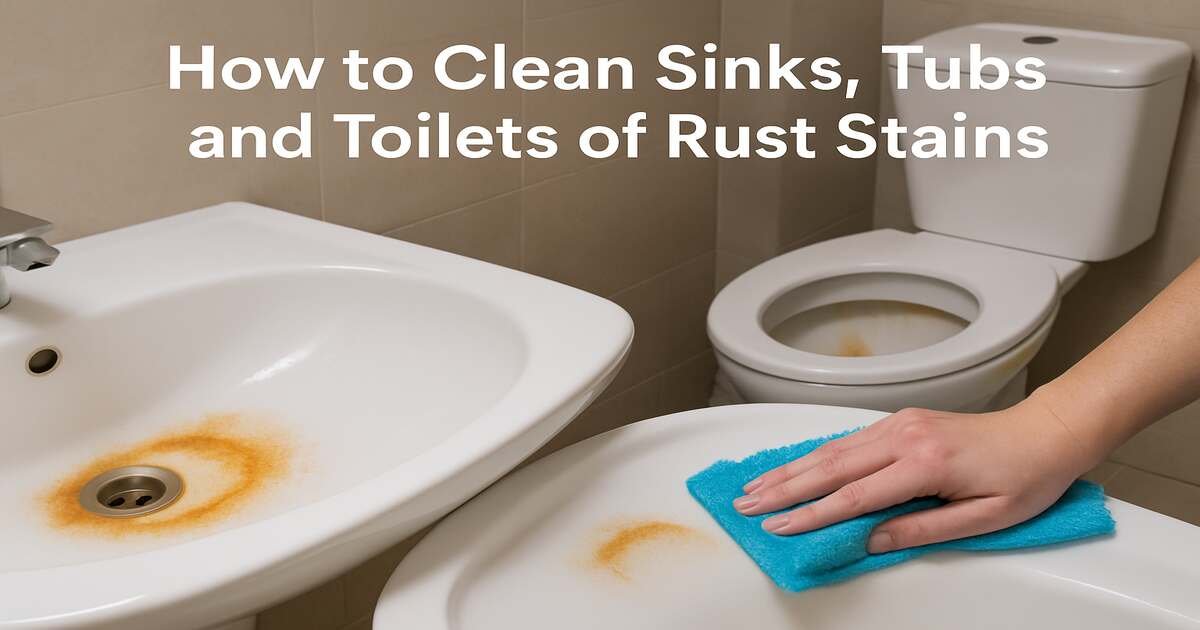 How to Clean Sinks, Tubs, and Toilets of Rust Stains